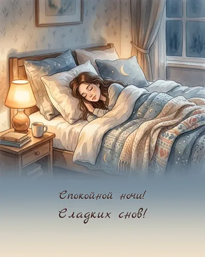 Спокойной ночи! Сладких снов! — night bed 04
